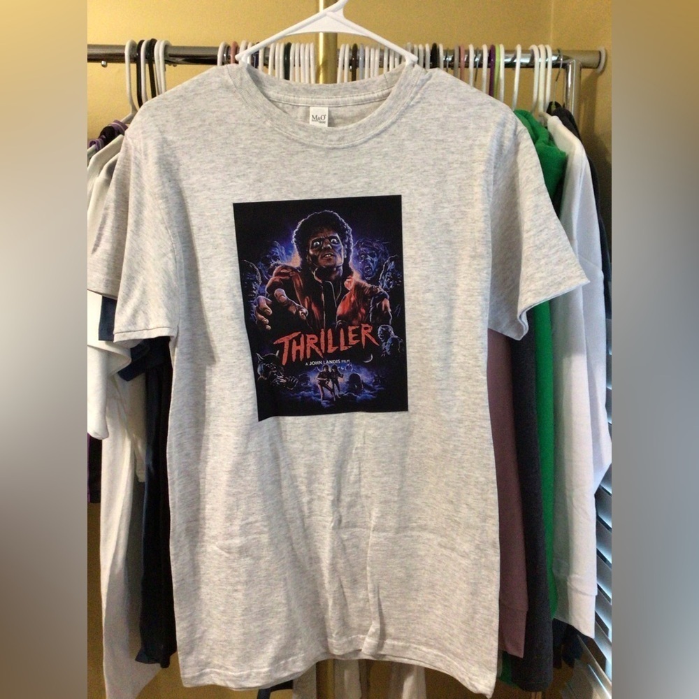 New Michael Jackson Thriller M&O Gold Gray Unisex T-Shirt
